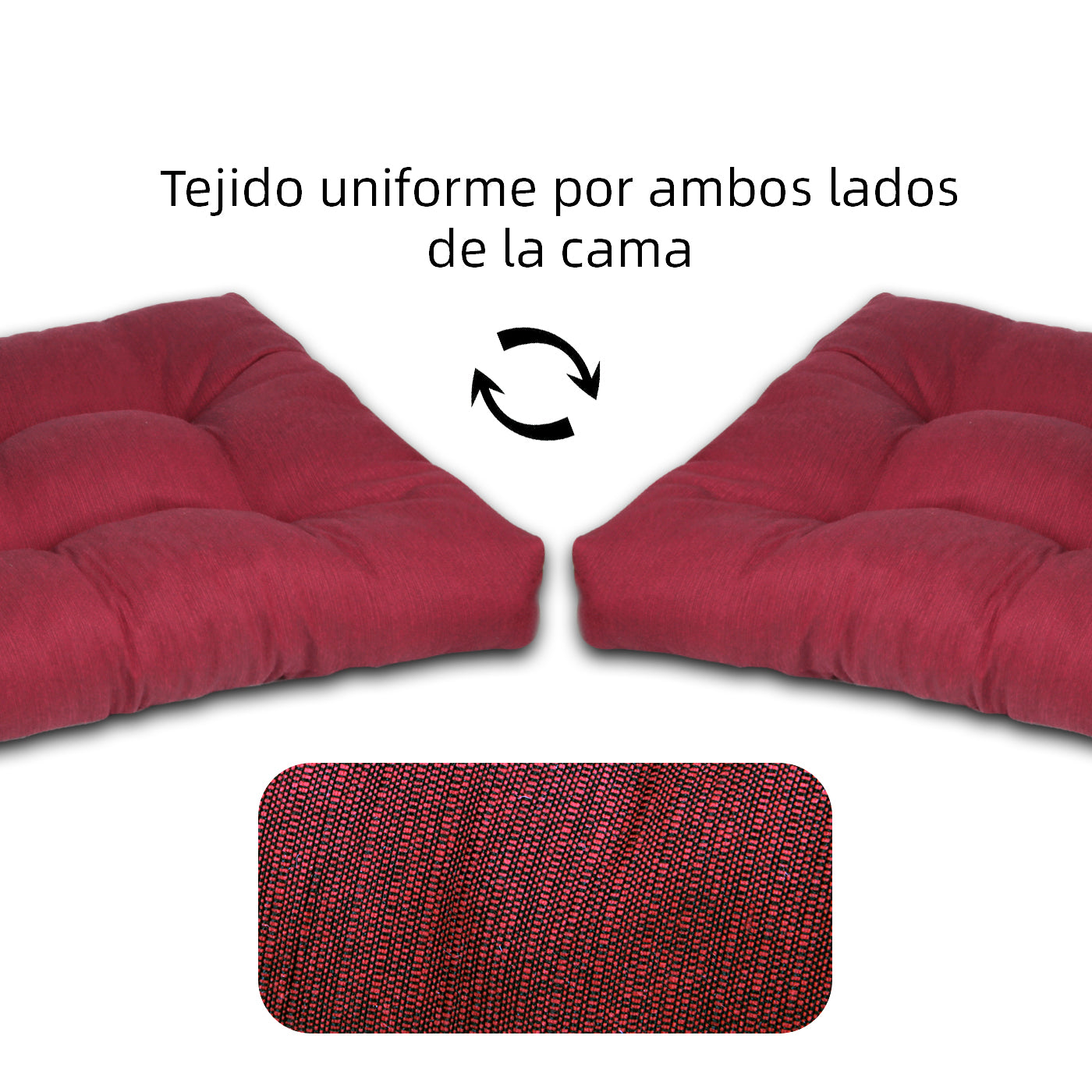 HOME MERCURY - Cama para animais de estimação, colchão para cães, tapete reversível estampado com enchimento de espuma para uso interno e externo. (Médio, Bordô)