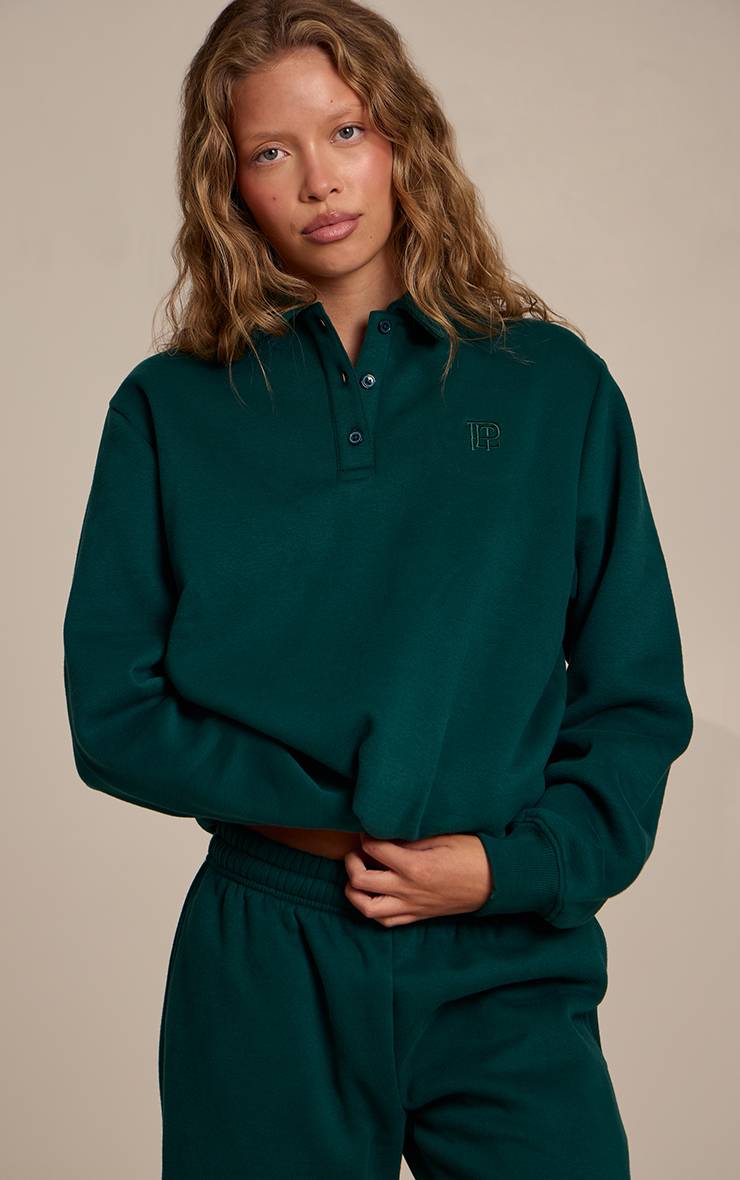 Pine Green Sweat-shirt Polo