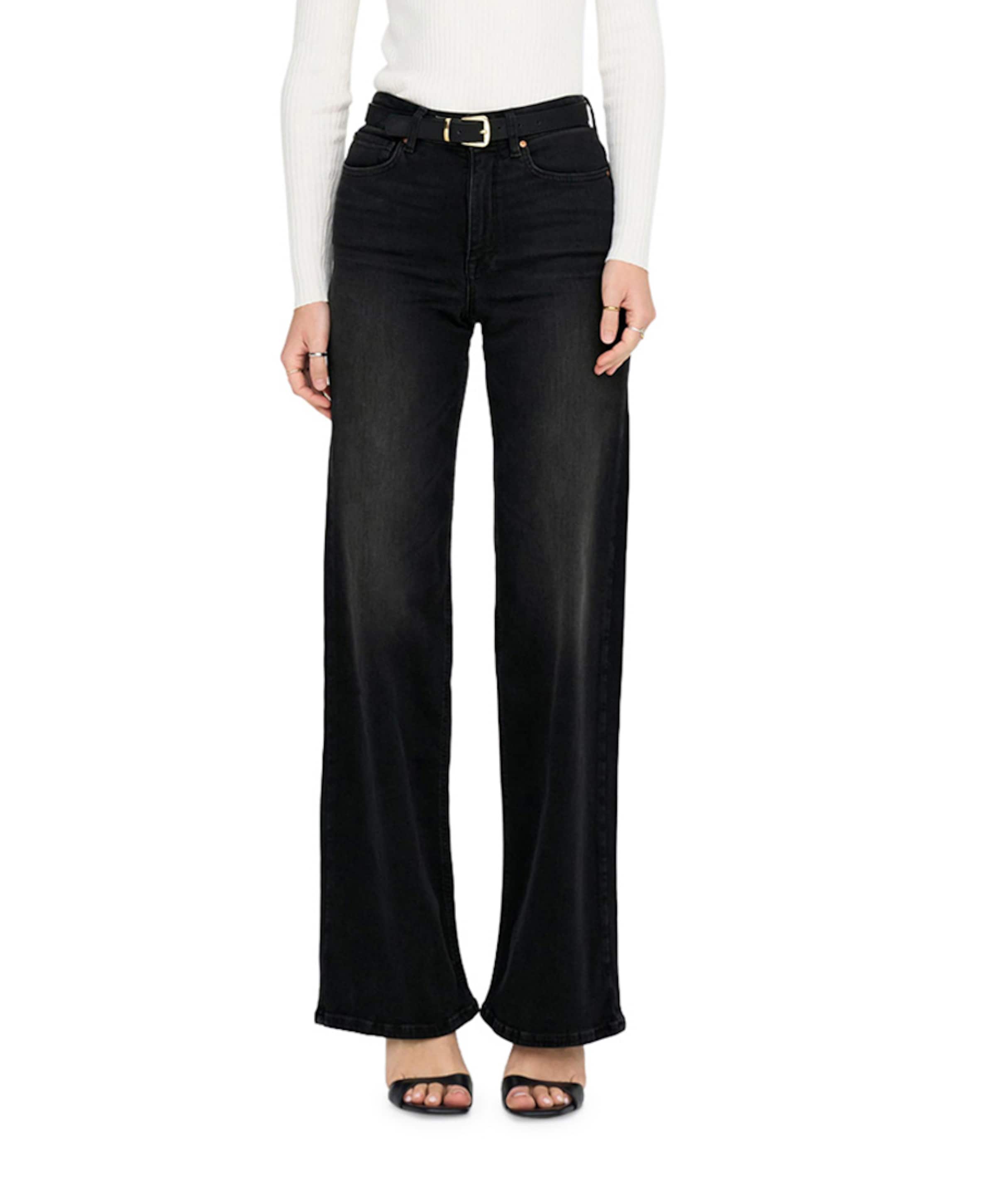 Only ONLMADISON BLUSH HW WIDE DNM CRO099 dames jeans zwart