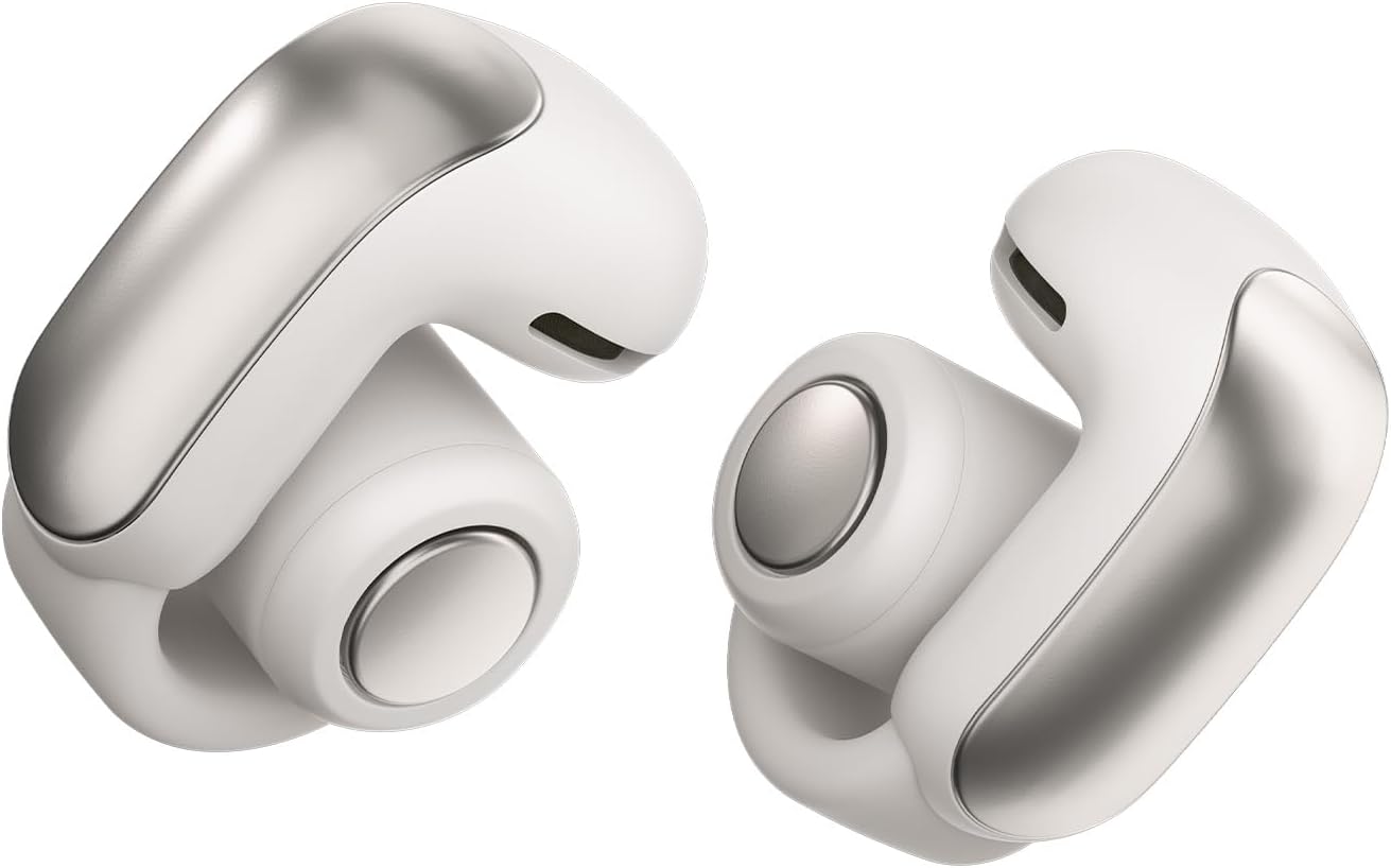 Bose Ultra Open Earbuds, Écouteurs oreilles libres avec technologie OpenAudio, Écouteurs stéréo ouverts sans fil, Écouteurs immersifs à clipser, Jusqu’à 48 heures d’autonomie