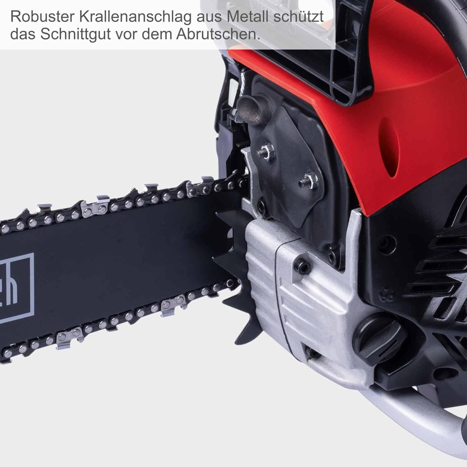 Scheppach Benzin Baumpflegesäge PCS53 Kettensäge mit 47cm Schnittdurchmesser | 2 Takt Benzinmotor 2,7PS Leistung | Schwertlänge 51cm | Hubraum 53cm³ | Automatische Kettenschmierung & Kettenbremse