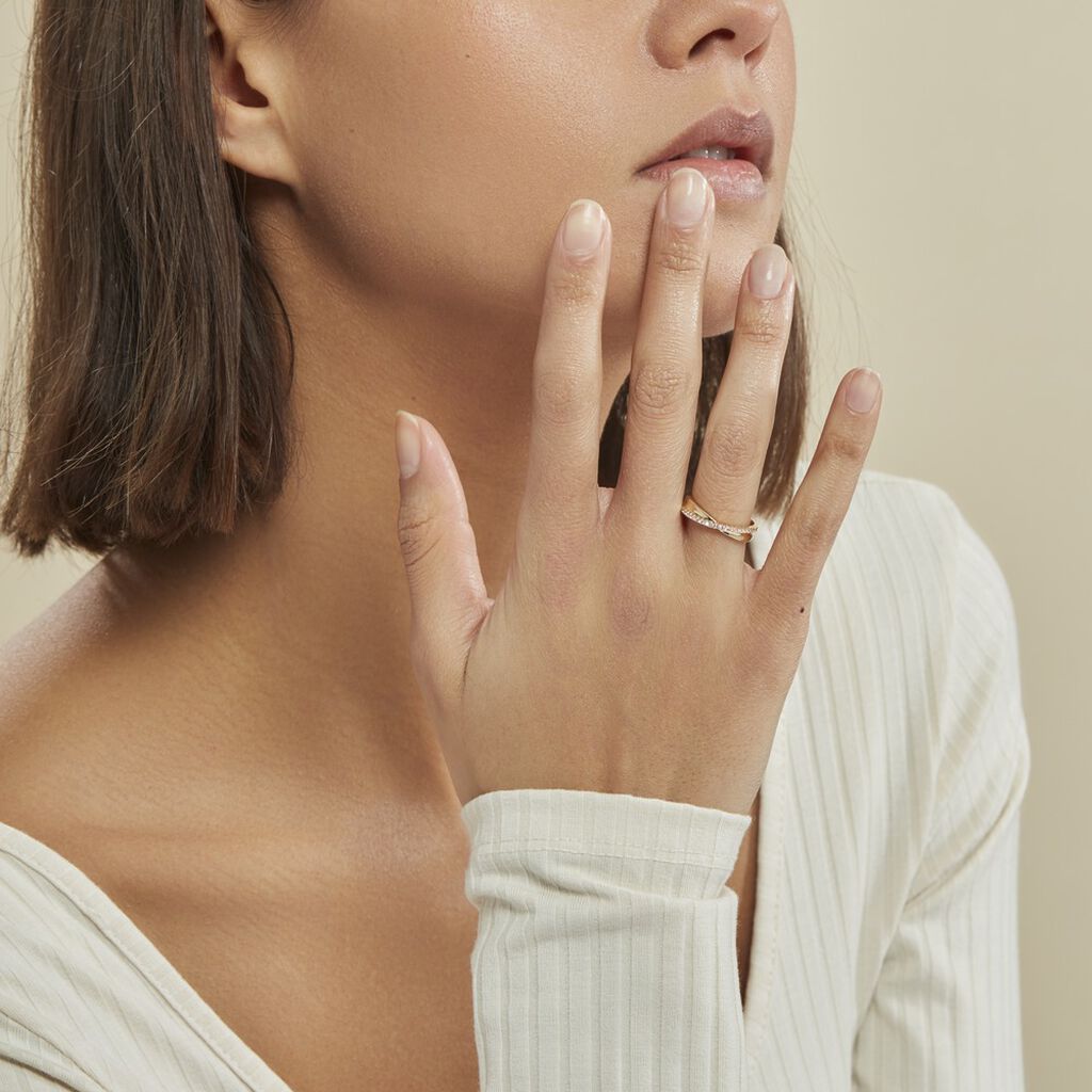 Bague Lia Plaqué Or Jaune Oxyde De Zirconium