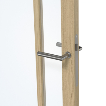 Arne & Bodil binnendeur ABE107 blank glas - licht eiken houtlook afwerking