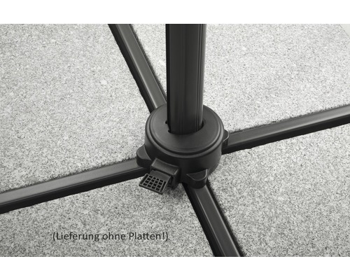 Schneider Rhodos Blacklight parasol Ø 300 cm antraciet
