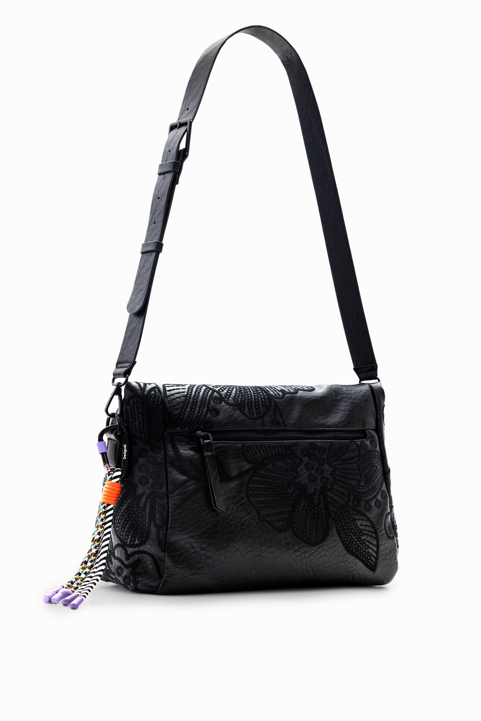Sac moyen broderie fleurs