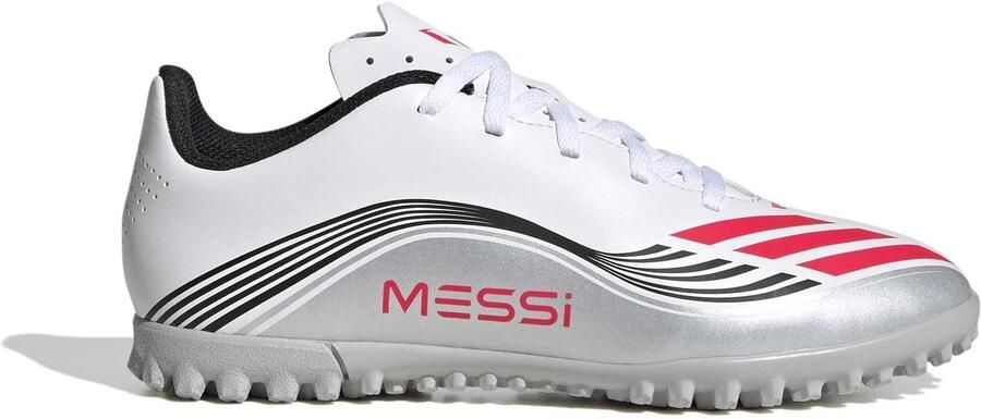 Adidas Perfor ce F50 Messi Club junior voetbalschoenen wit rood grijs