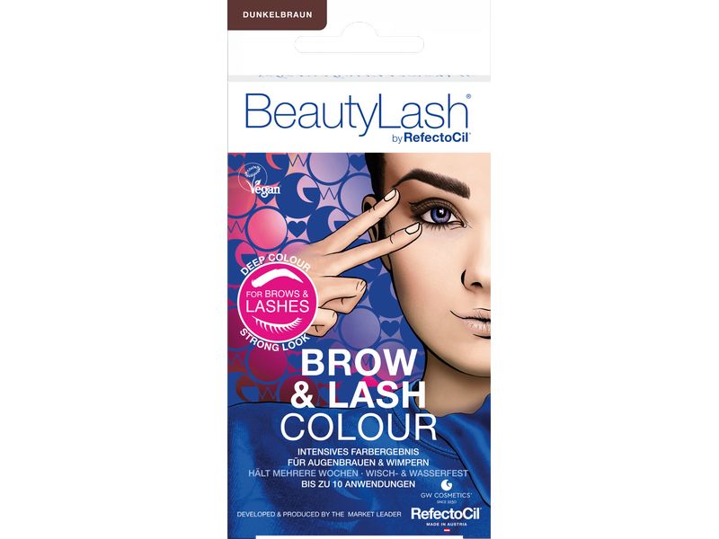 BeautyLash Augenbrauenfarbe Brow and Lash Colour Dark Brown Langanhaltende Augenbrauen- und Wimpernfarbe