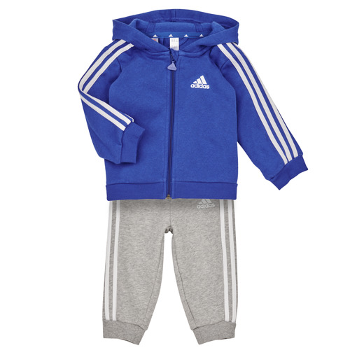 Adidas Sportswear - 3S FZ FL JOG - Bleu / Blanc / Gris