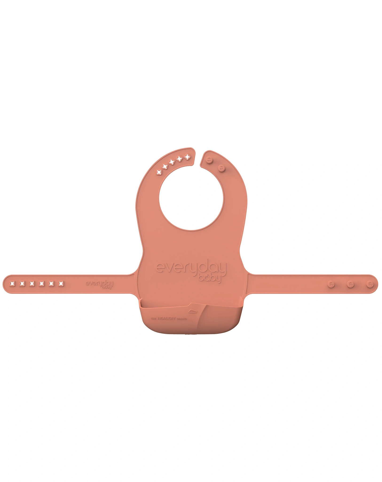 Silikon-Lätzchen EVERYDAY BABY - FOLDABLE (32x64) in rot