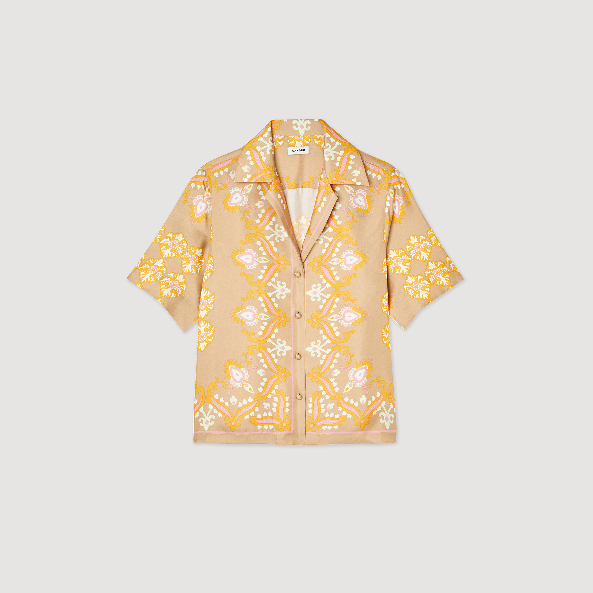 Chemise en soie imprimee