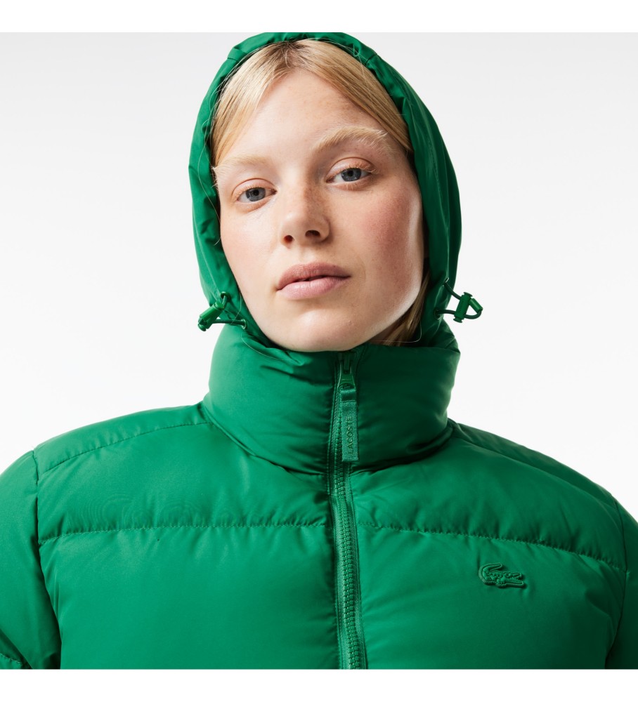 Jaqueta Lacoste Verde Dobrável Acolchoada