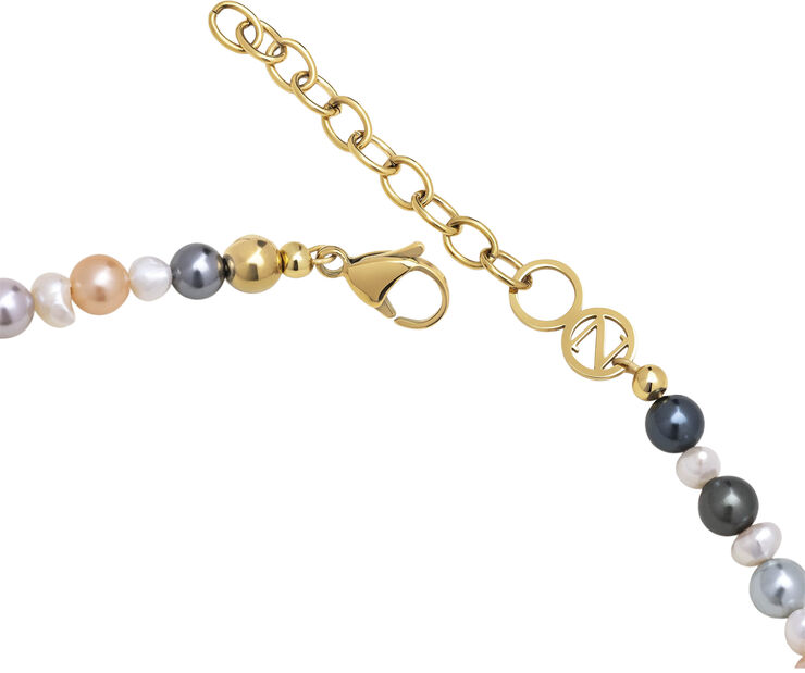 Nialaya Mini Pastel Pearl Necklace Multi