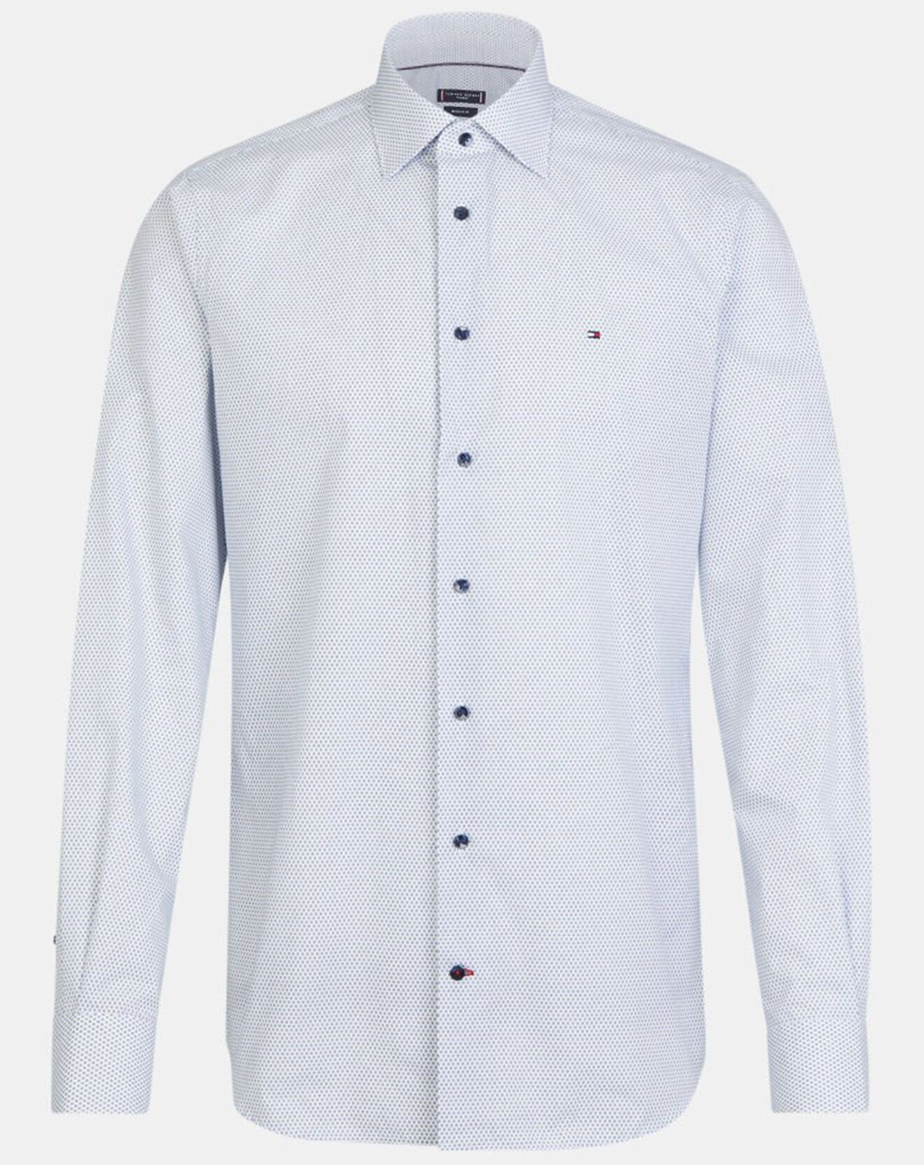 Tommy Hilfiger Chemise regular fit Popeline imprimée bleu/blanc