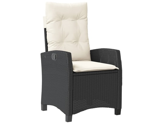 VIDAXL - Ensemble table et chaises Ensemble à manger de jardin avec coussins 3 pcs noir