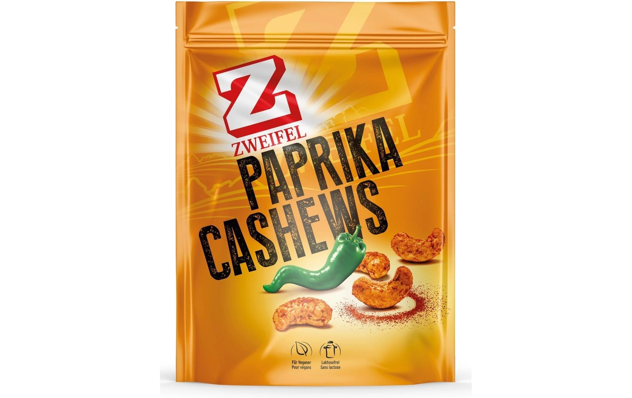 Beutel Cashews Paprika 115 gCashewkerne, geröstet und gewürzt