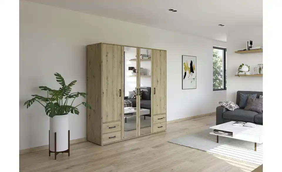 Drehtürenschrank ohne Absetzung 187 cm 4 Stück