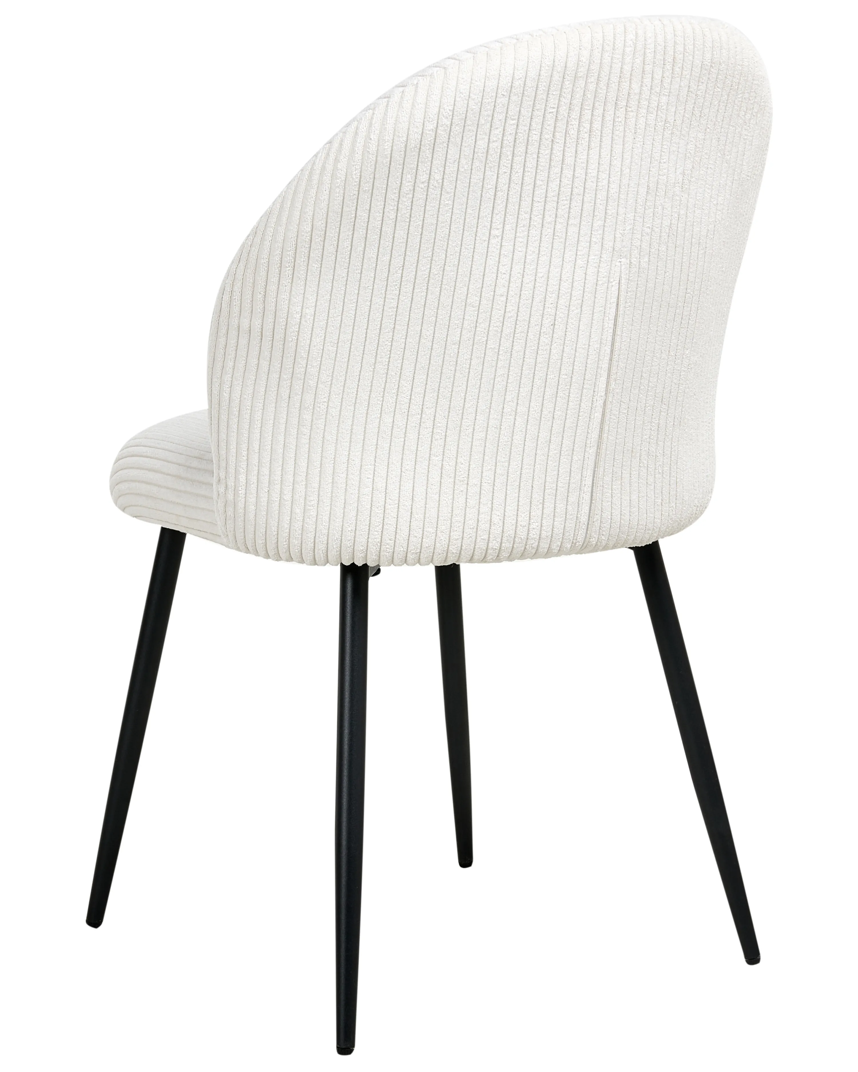 Set van 2 eetkamerstoelen ELOY Corduroy Gebroken wit