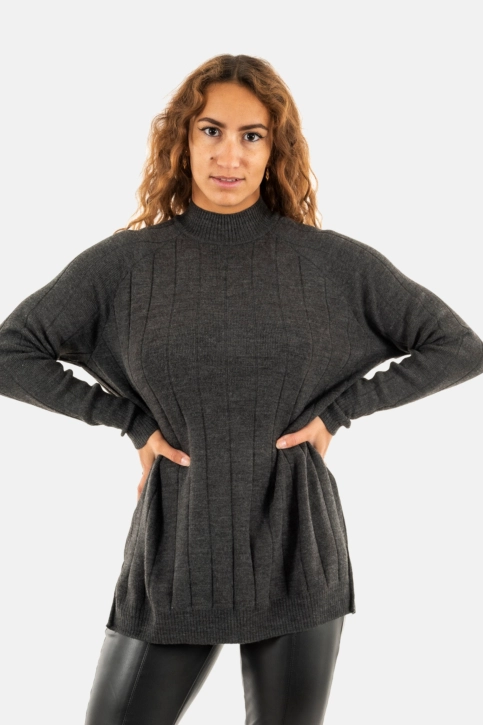 Pull hiver only tess dark grey melange
