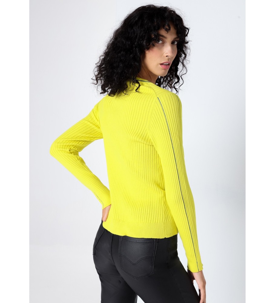 Victorio & Lucchino, camisa de malha amarela V&L com decote em V