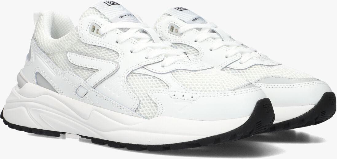HUB witte hub lage sneakers grid-w