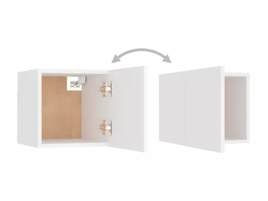 Tables de chevet suspendu 2 pcs Blanc 30,5x30x30