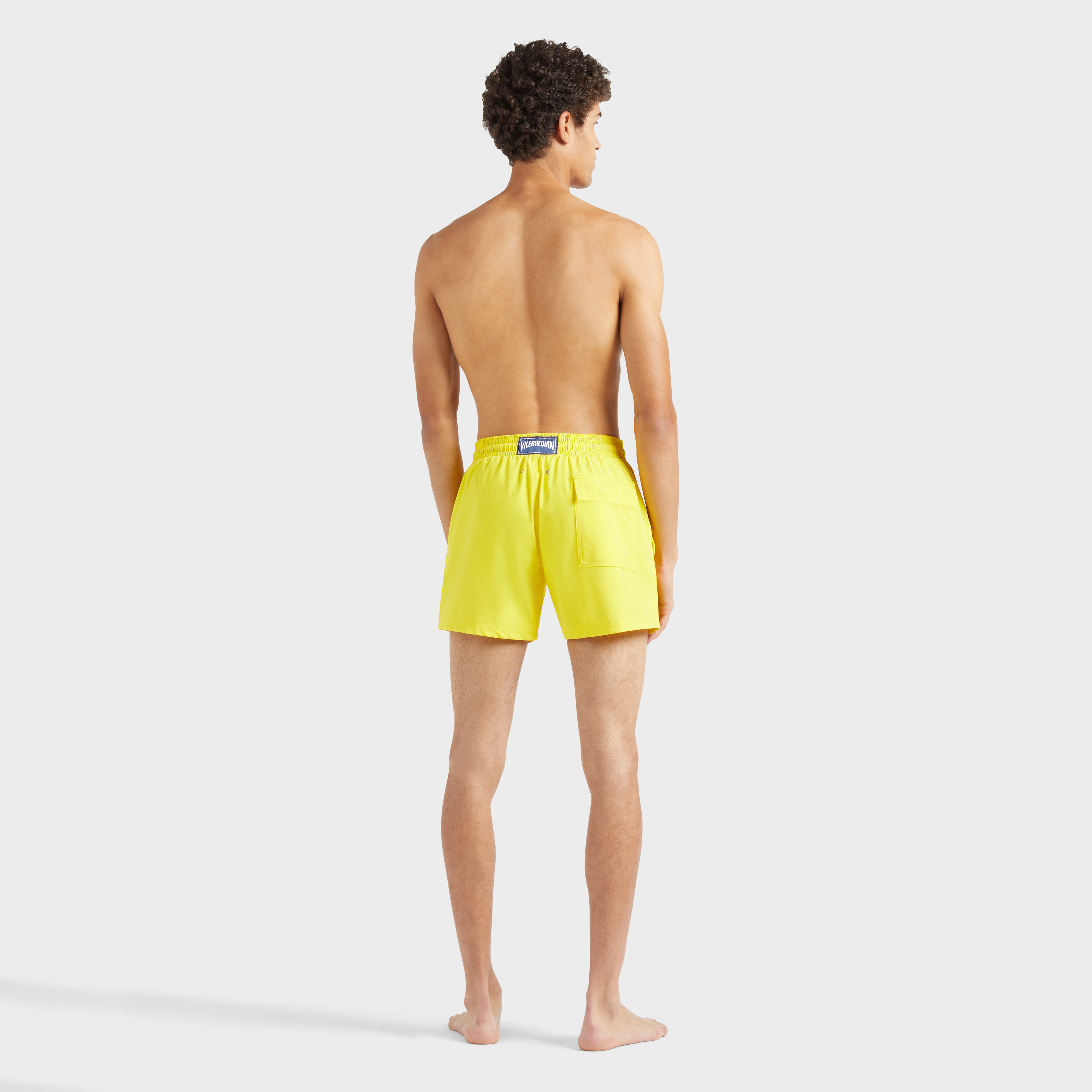 Maillot de bain court stretch homme uni