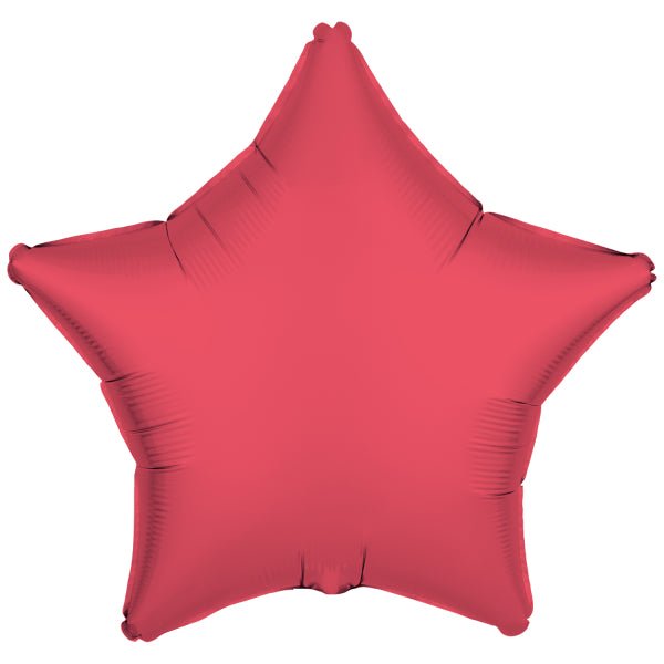 Ster Helium Ballon Rood Neon Leeg 48cm