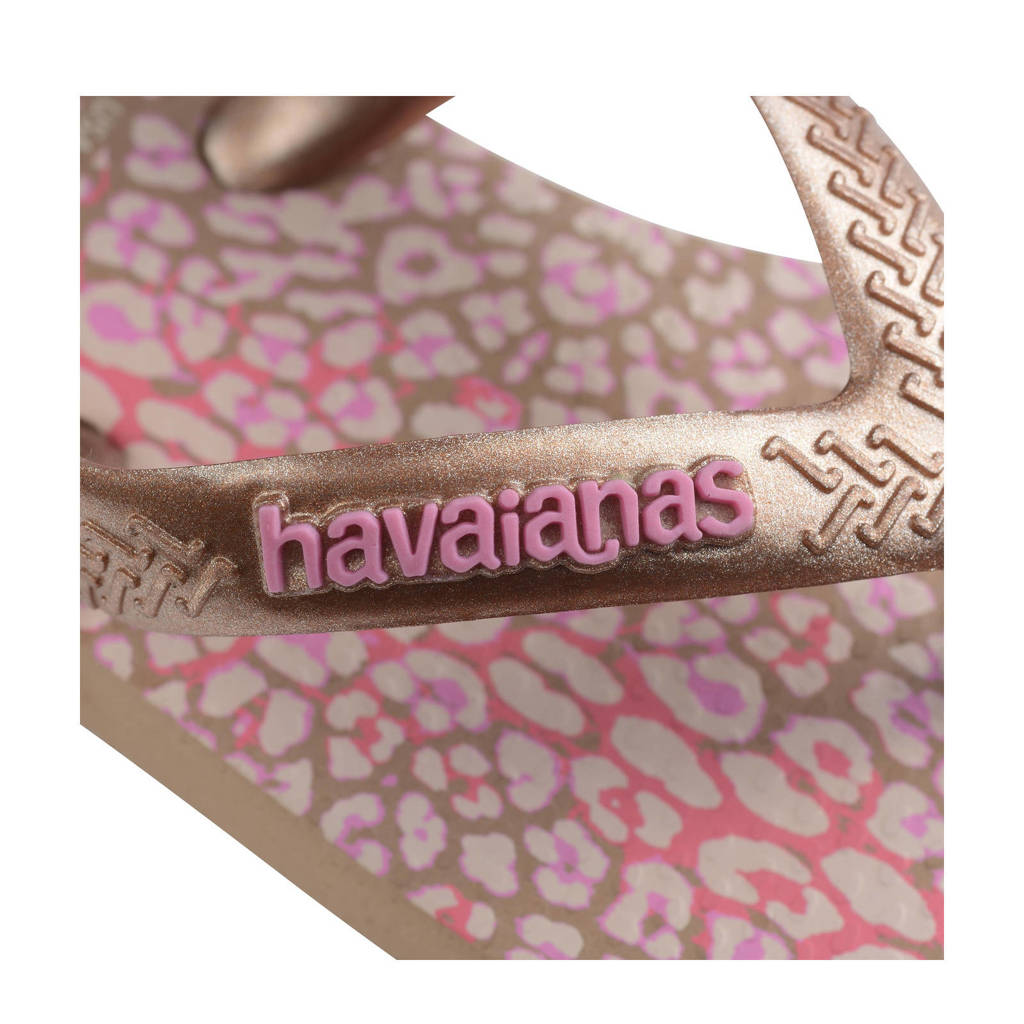 Havaianas teenslippers met hielbandje goud