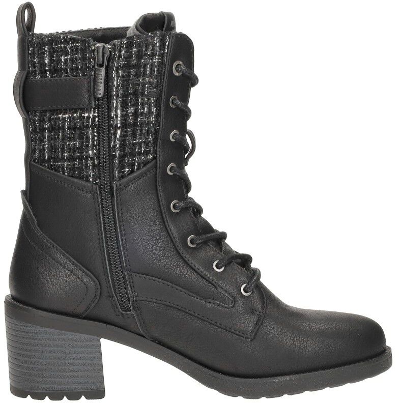 Mustang Veterschoenen Hak zwart