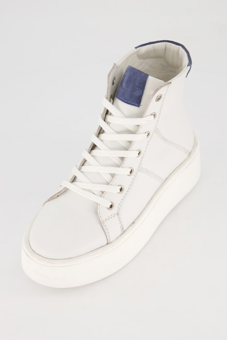 Leder-Sneaker, hoher Schaft, Weite H