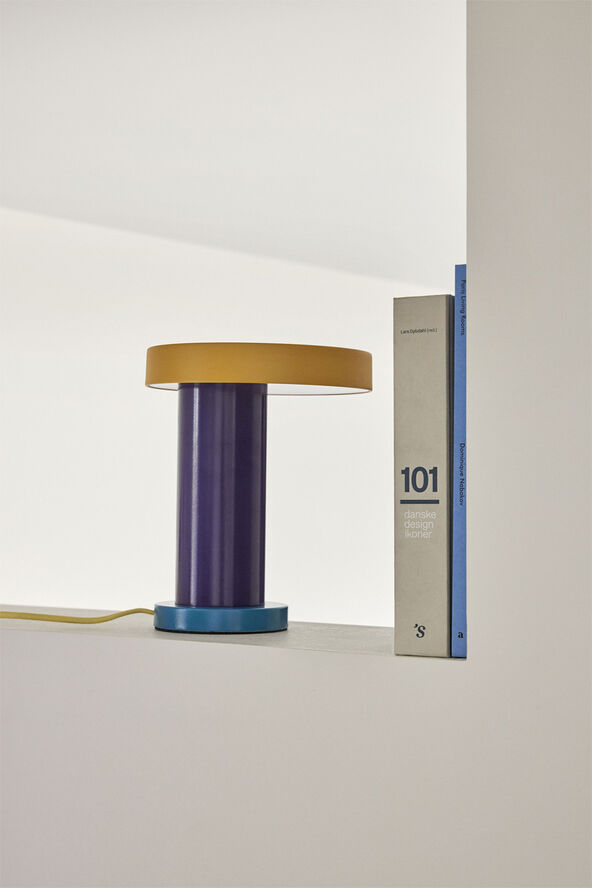 Hübsch Magic Table Lamp Purple/petrol/orange/yellow