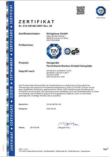 Könighaus Infrarot Bildheizung ✓ Qualität mit TÜV SÜD ✓ 5 Jahre Herstellergarantie ✓ 200+ Bilder ✓ Doppelter Überhitzungsschutz ✓ inkl. Thermostat ✓ 800W ✓ Motiv: Ölgemälde 139