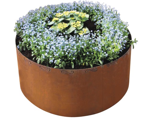 Bellissa ronde verhoogde tuinbak van Cortenstaal, Ø 110 x 50 cm