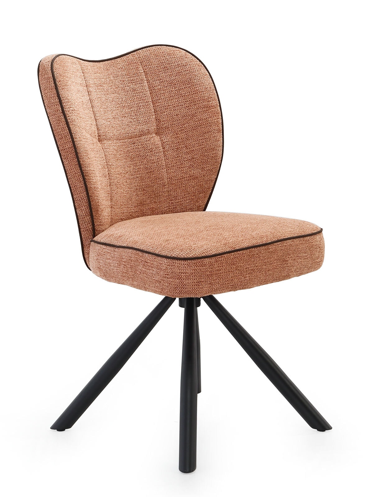Stuhl Julia Webstoff terra/Gestell schwarz