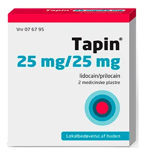 Tapin medicinske plastre 25 25 mg - 2 stk.