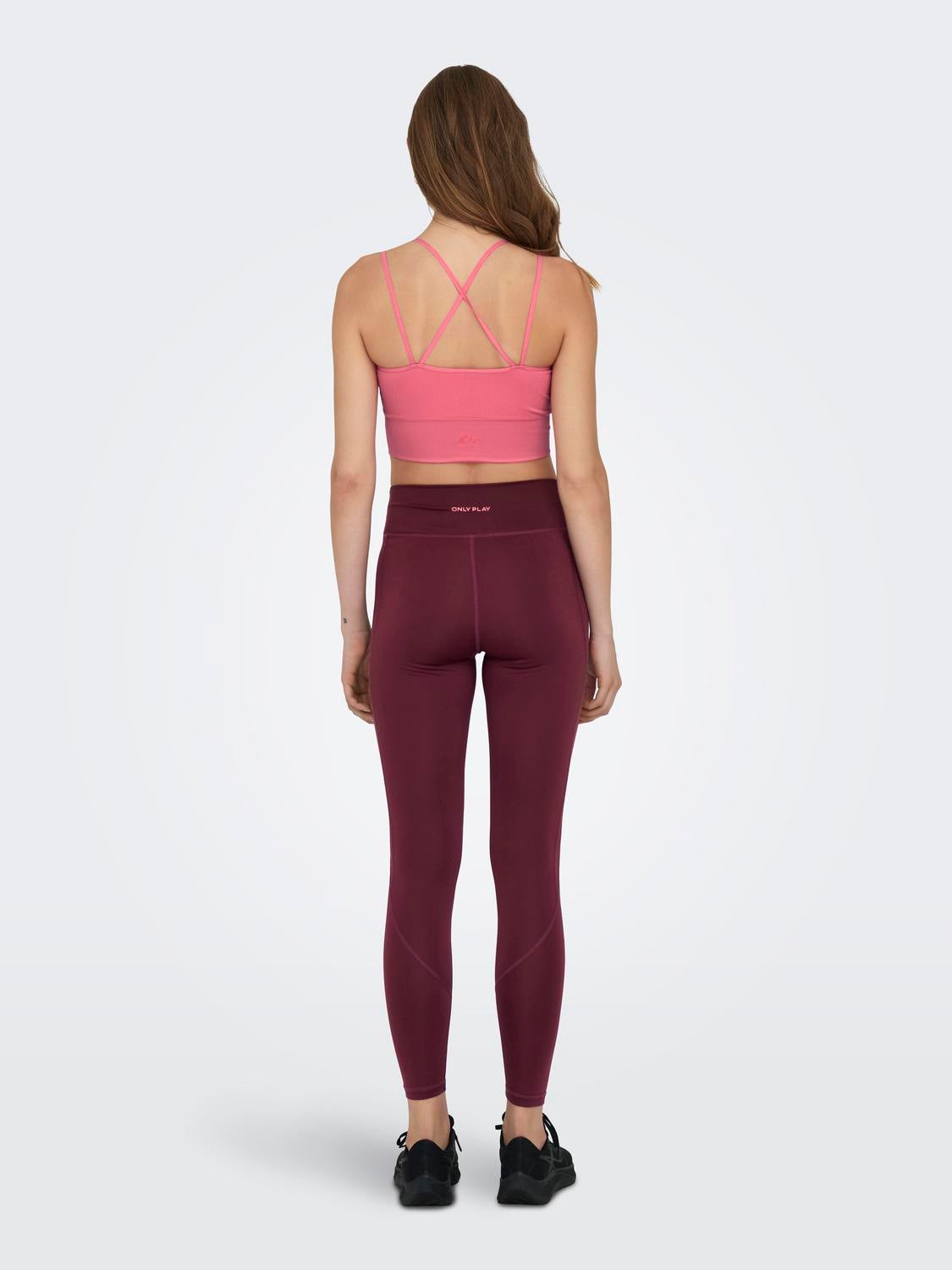 ONPJAM-SWEET-1 Hohe Taille Enger Schnitt Sportleggings Windsor Wine