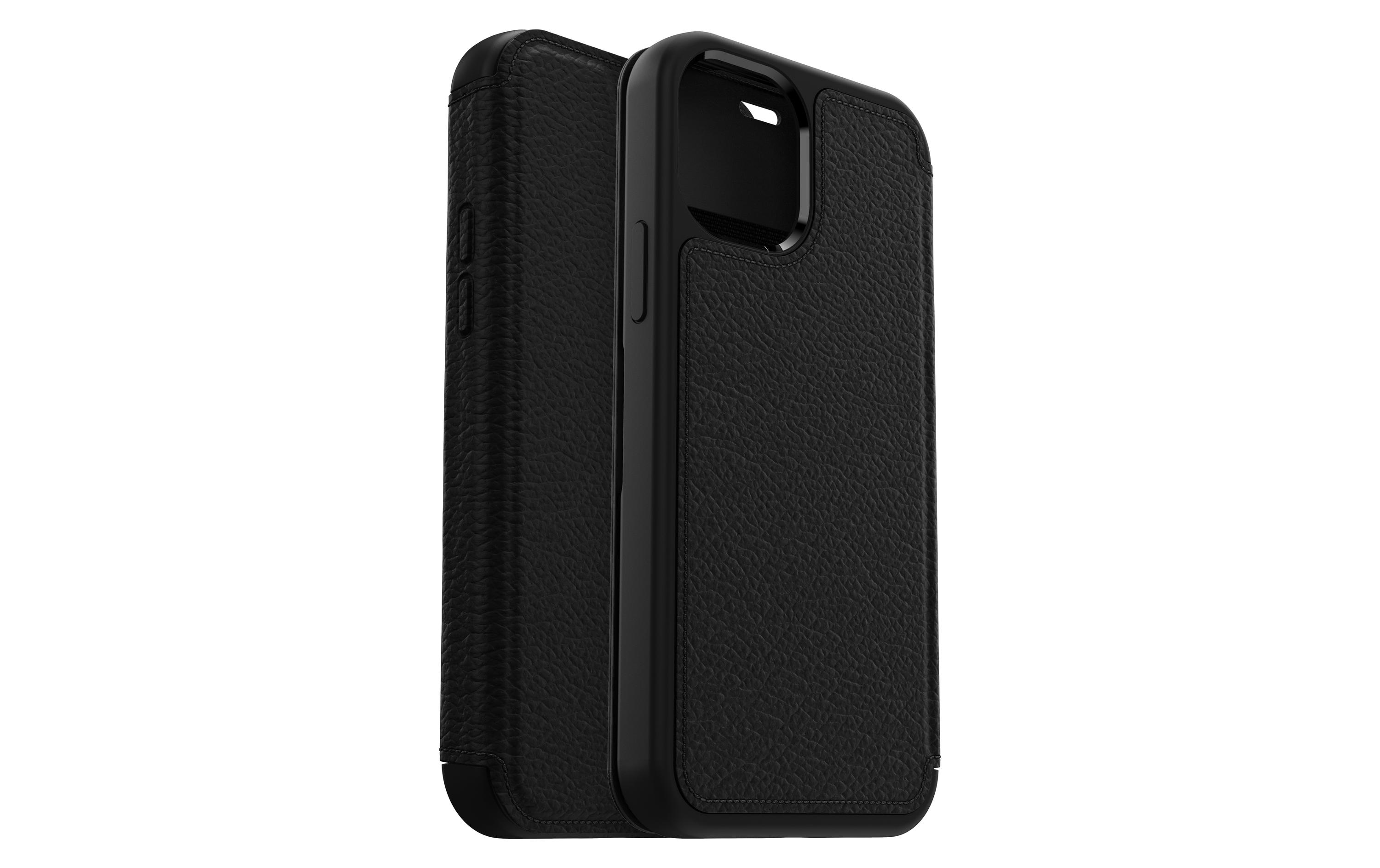 Book Cover Strada iPhone 12 / 12 Pro SchwarzSchutzhülle für das Apple iPhone 12/iPhone 12 Pro