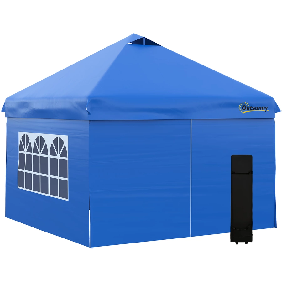 Outsunny Pavillon mit Rolltasche blau