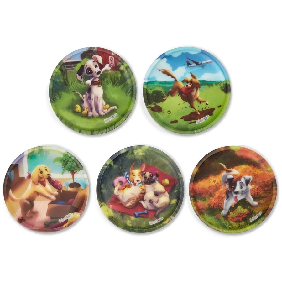 Ergobag Zubehör Klettie - Set 5 tlg. matt Hundewelpen
