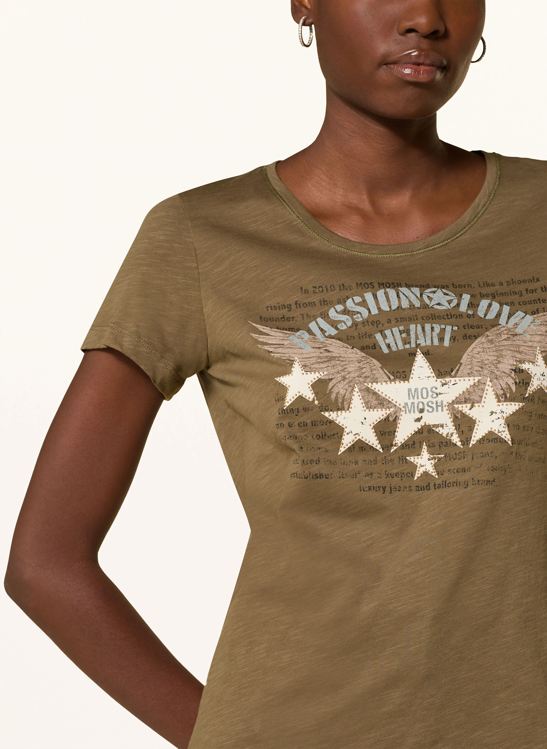 MOS MOSH T-Shirt MMZIBBY mit Schmucksteinen