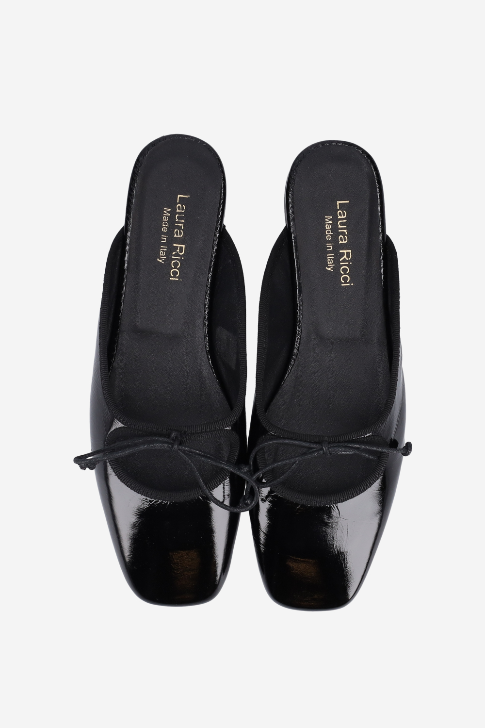 Patent leather mules