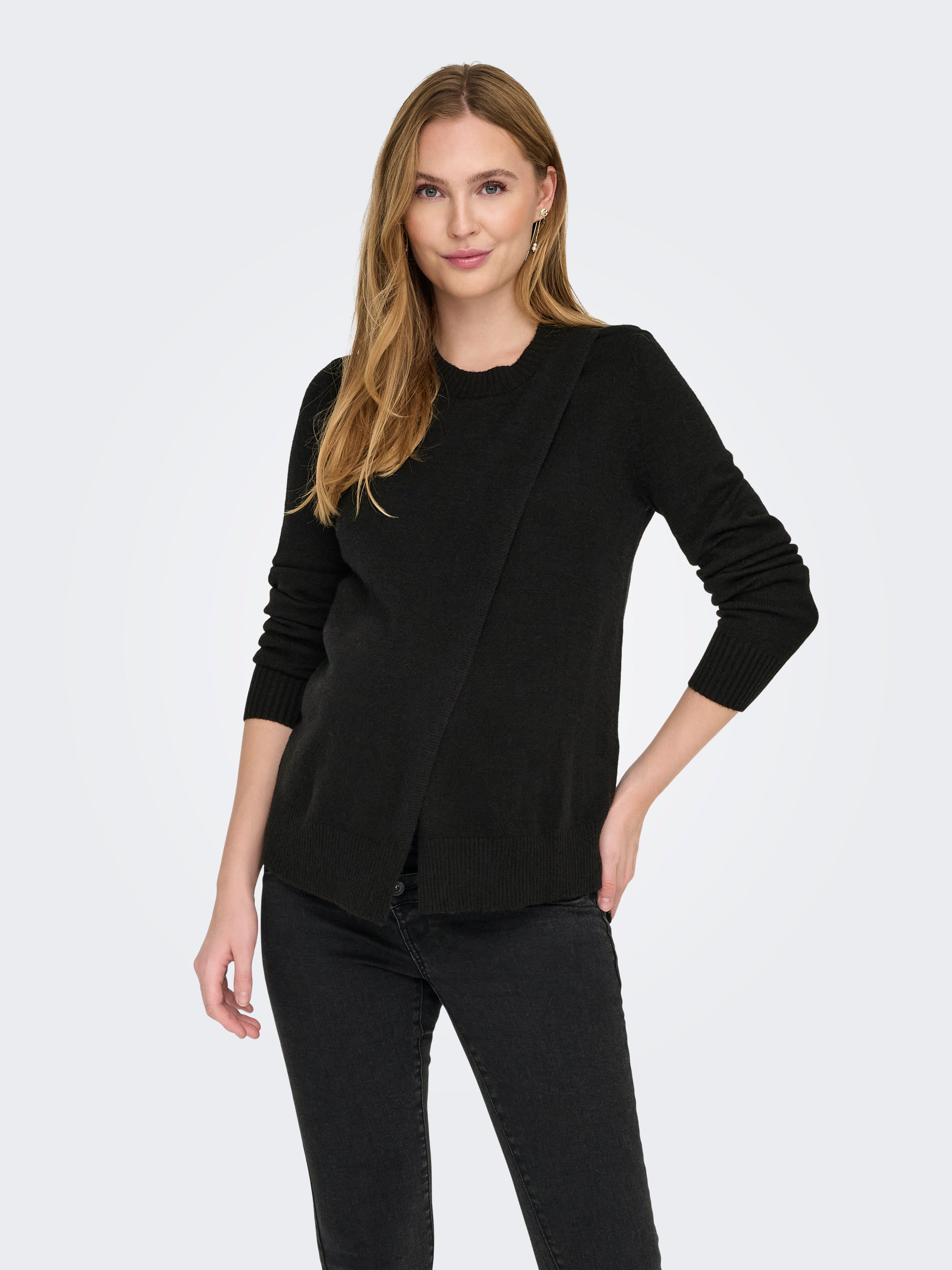 OLMCAPUCINE Strickpullover Black