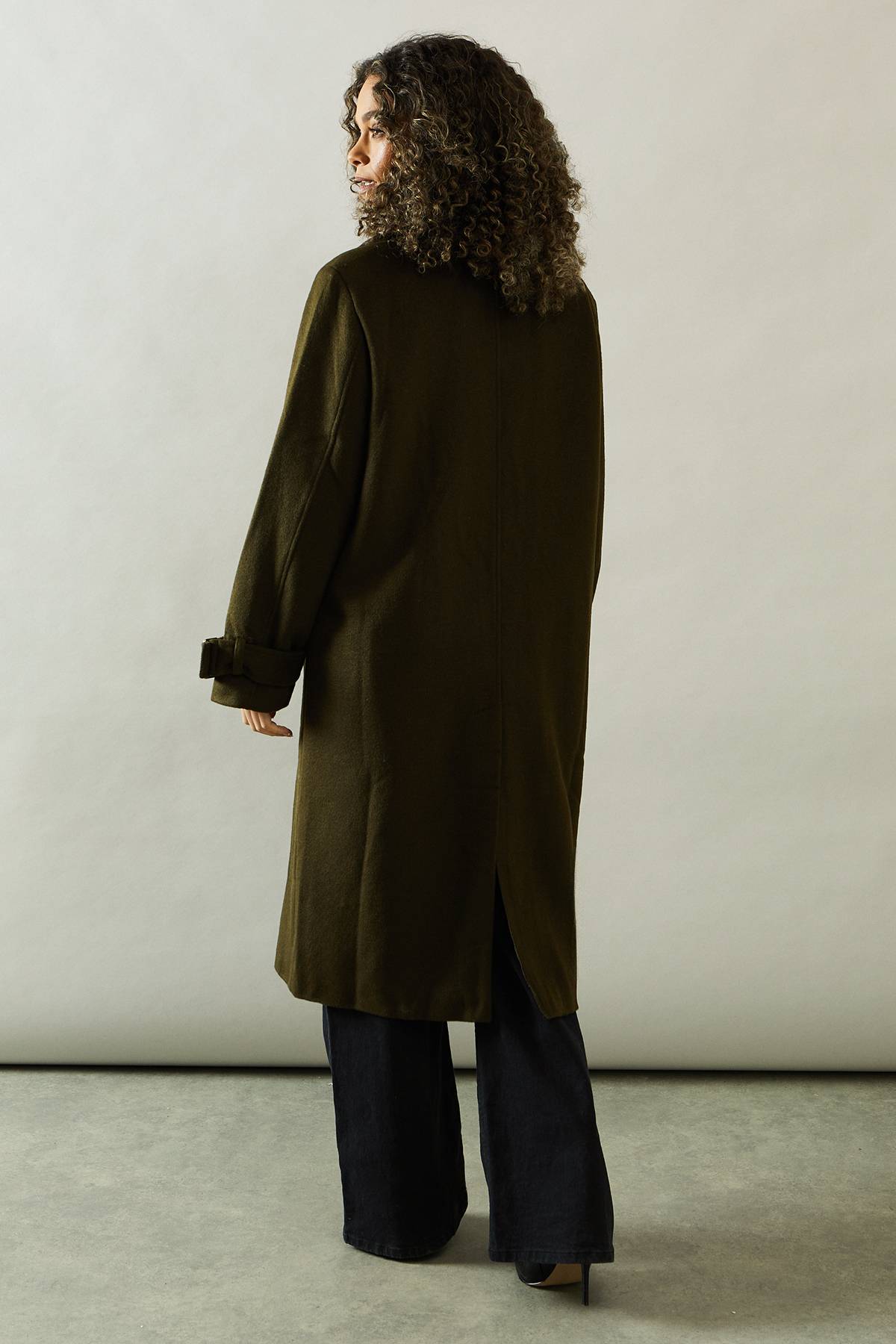 Wallis Manteau Croisé à Détails de Boucles