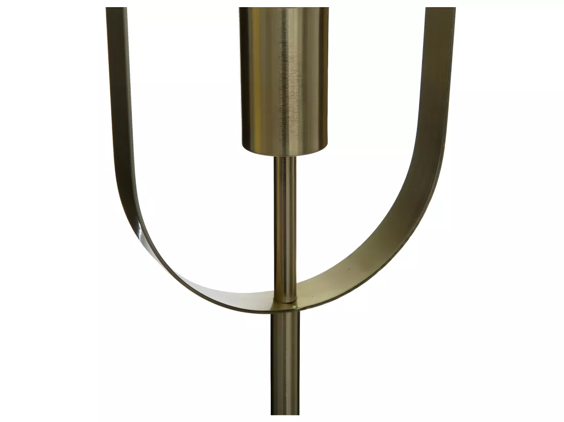 Lampadaire en métal Doré et Base effet marbre H 155 cm