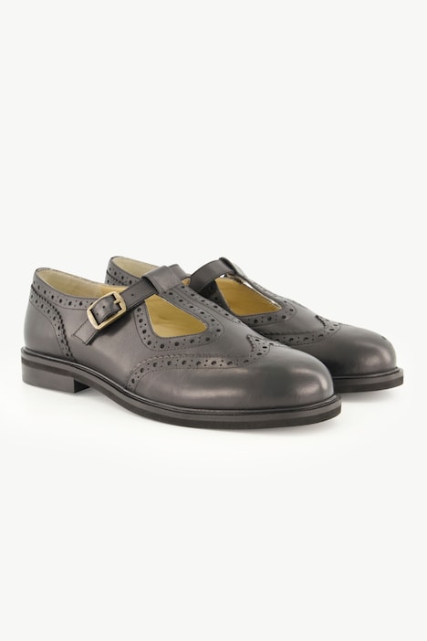 Leder-Slipper, Cut-Outs, Lederfutter, Weite H