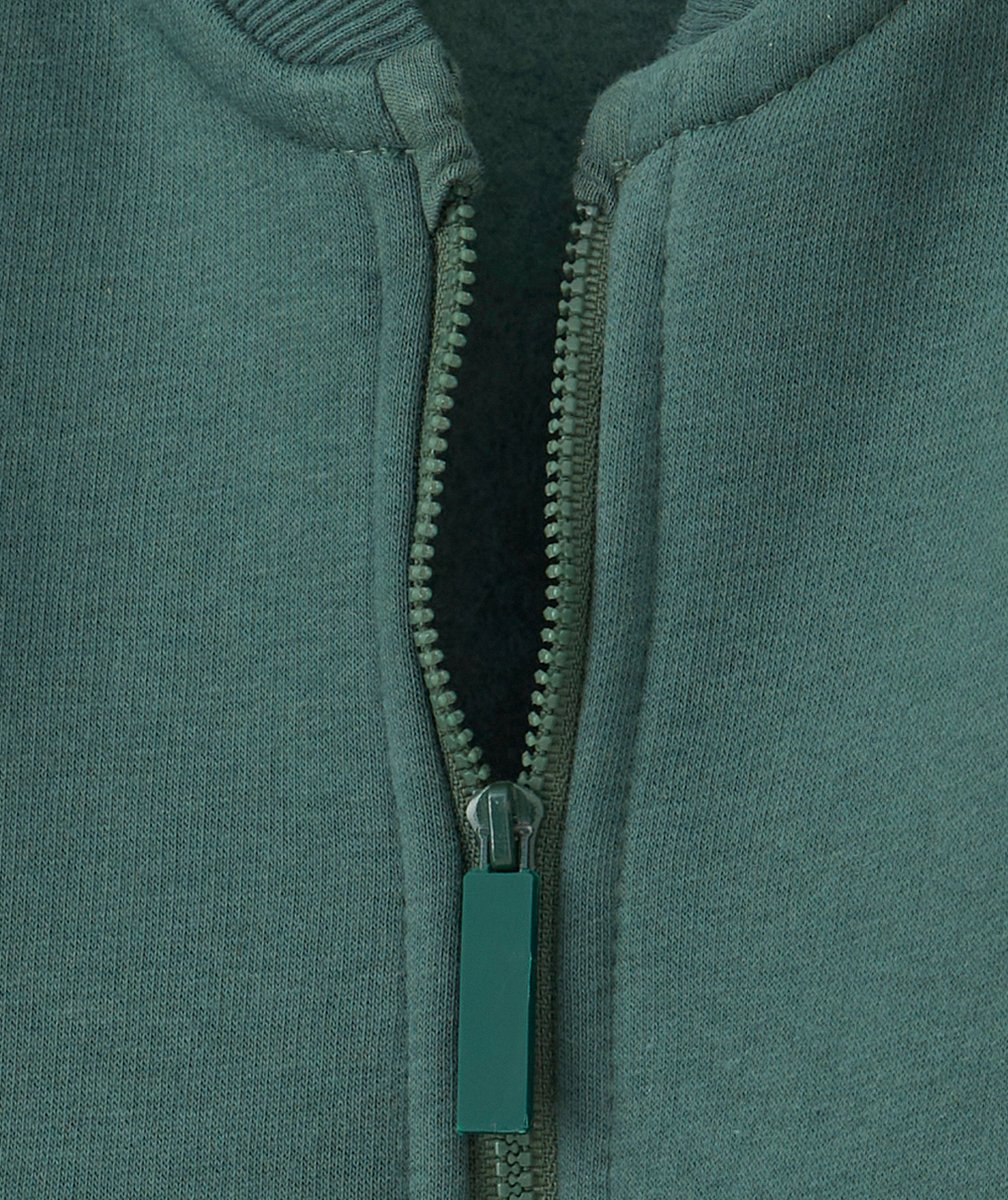 GILET ZIPPÉ BÉBÉ GARÇON EN FIBRES RECYCLÉES VERT