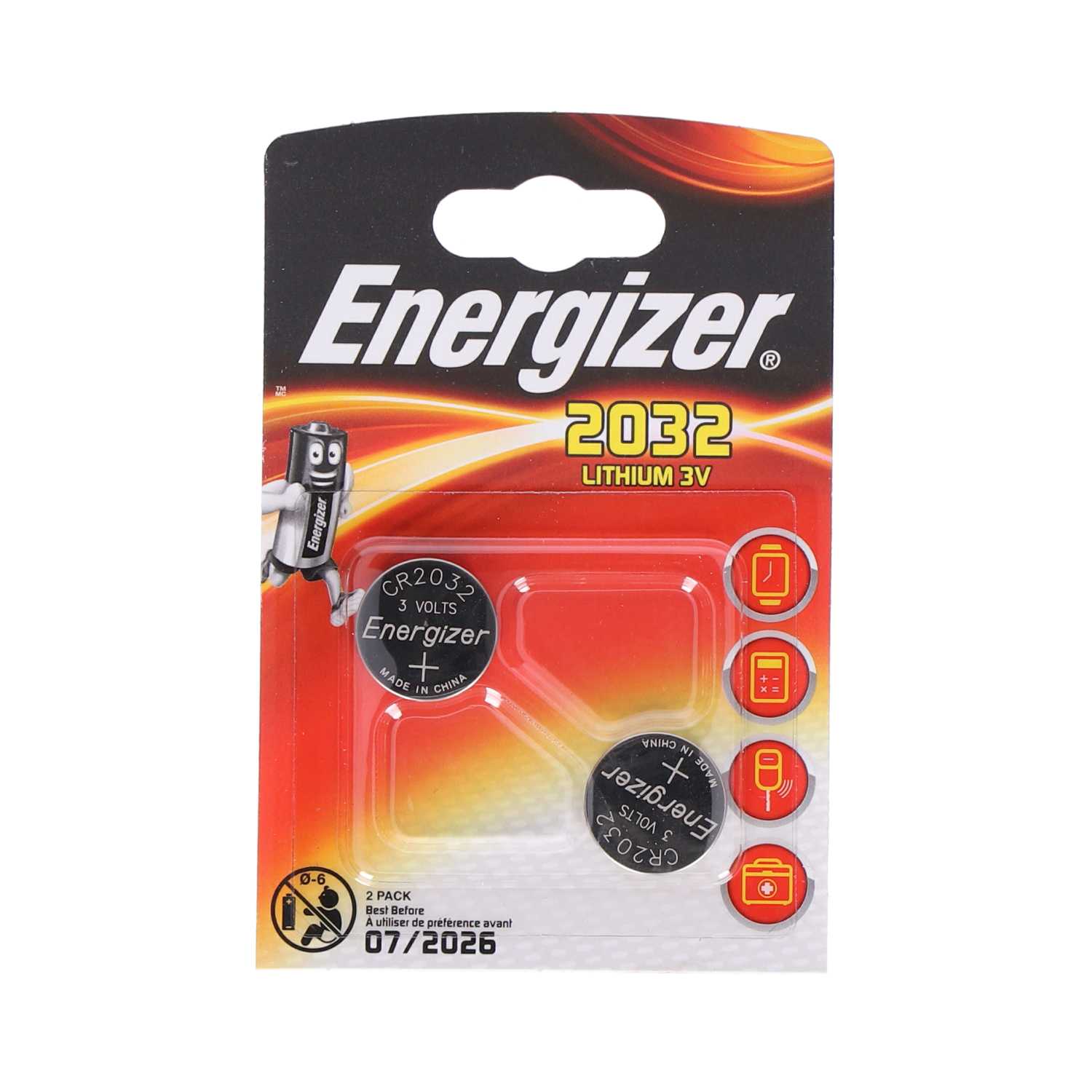Energizer Batterie Lithium, 2er, CR2032