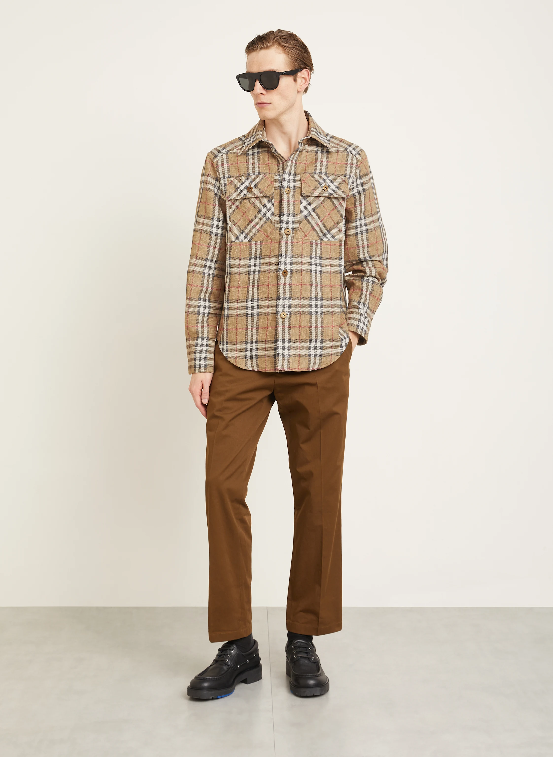 BURBERRY Overshirt mit Leinen
