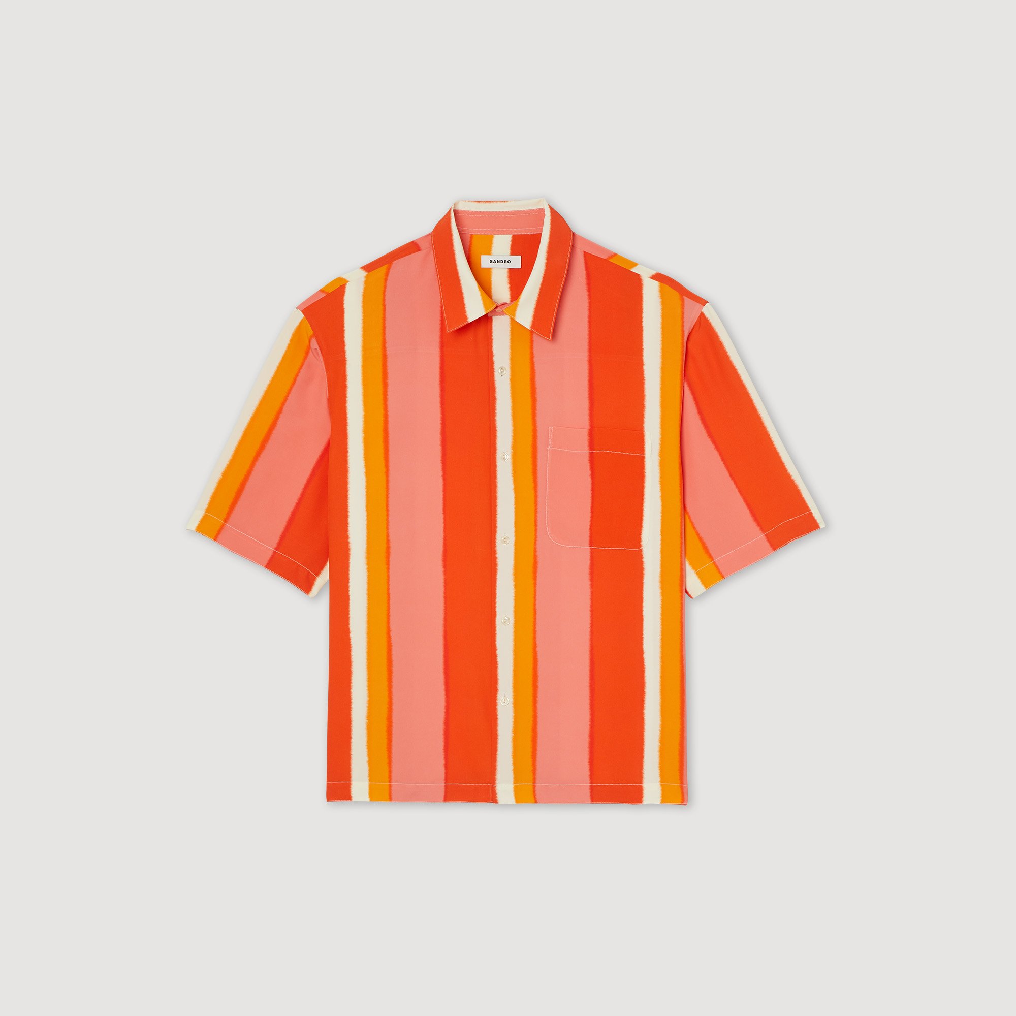 Chemise fluide rayee manches courtes