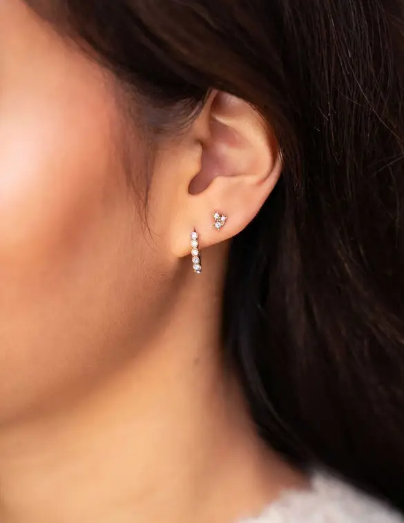 My Jewellery Studs vierkente strass MJ09487